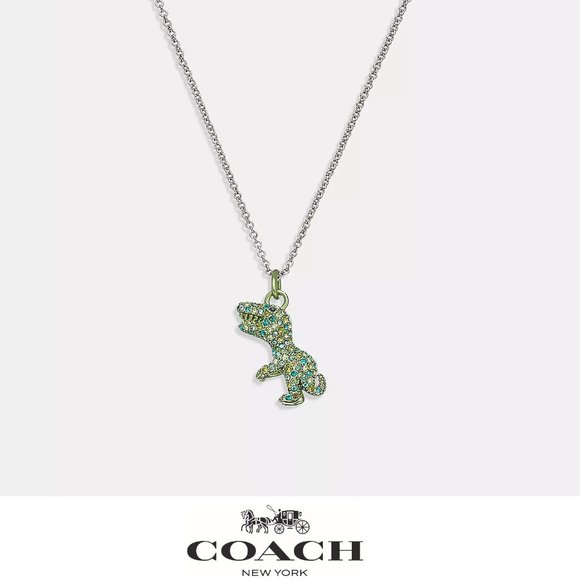 🥰 Coach Pavé Rexy Necklace - Picture 1 of 6